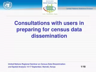 Consultations with users in preparing for census data dissemination