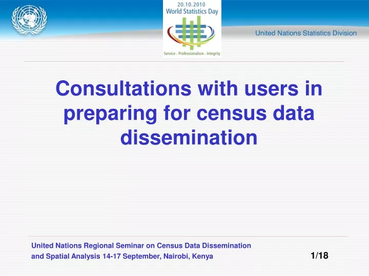consultations with users in preparing for census