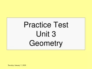 Practice Test Unit 3 Geometry