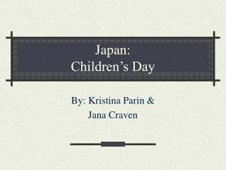 Japan: Children’s Day