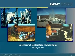 Geothermal  Exploration Technologies February 15, 2012 Webinar