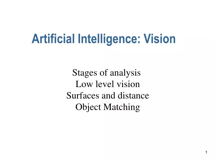 artificial intelligence vision