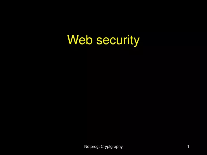 web security