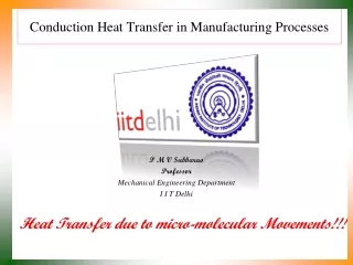 Conduction Heat Transfer in Manufacturing Processes