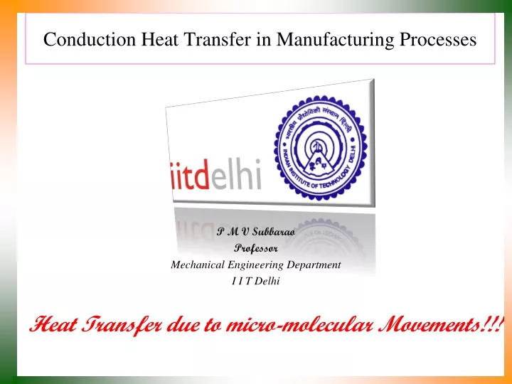 conduction heat transfer in manufacturing processes