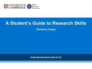 A Student’s Guide to Research Skills