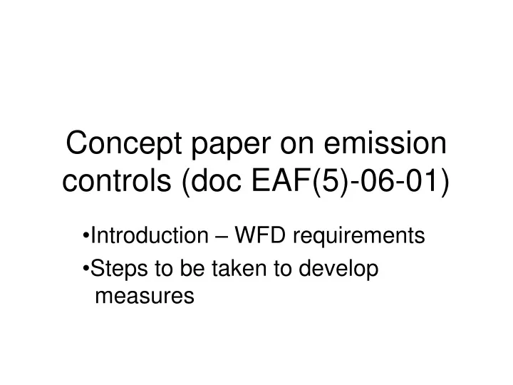 concept paper on emission controls doc eaf 5 06 01