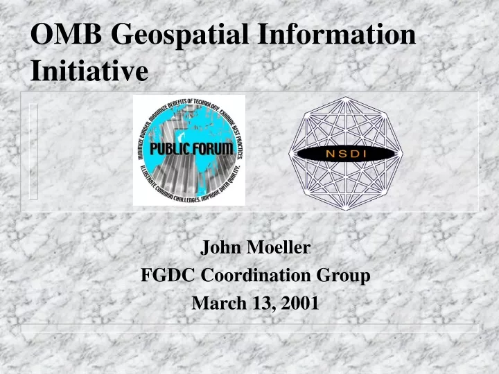 omb geospatial information initiative