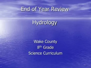 End of Year Review Hydrology