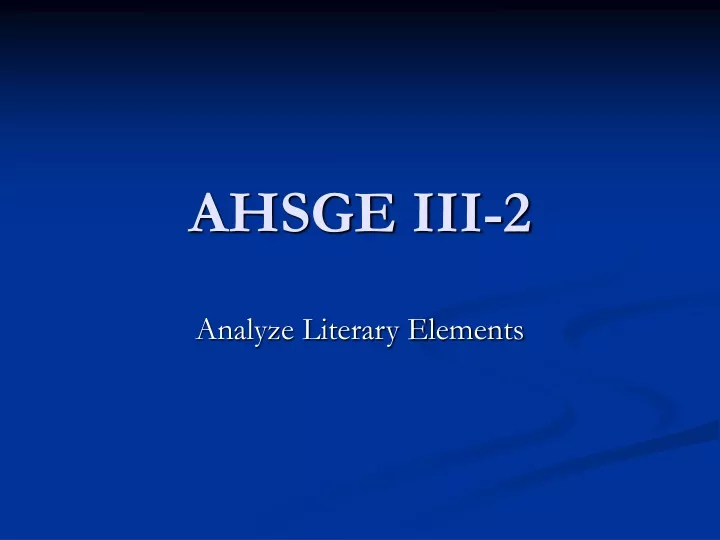 ahsge iii 2