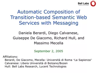Automatic Composition of Transition-based Semantic Web Services with Messaging