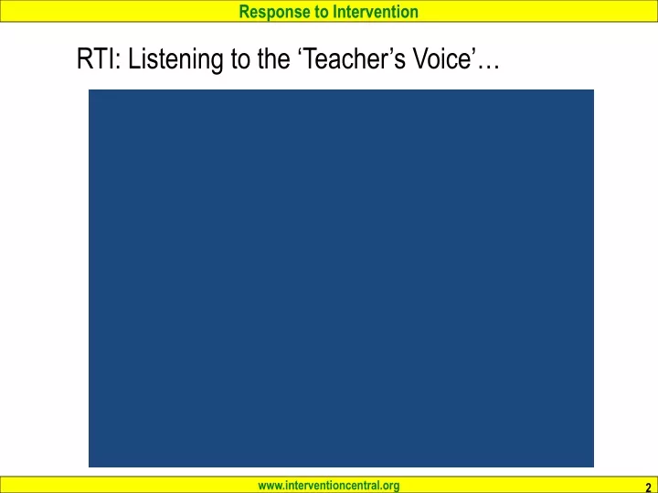 rti listening to the teacher s voice