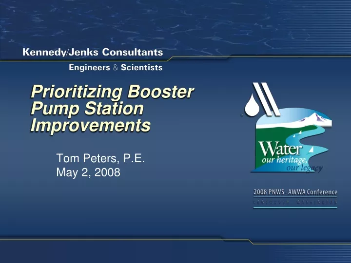 prioritizing booster pump station improvements