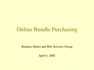 Online Bundle Purchasing