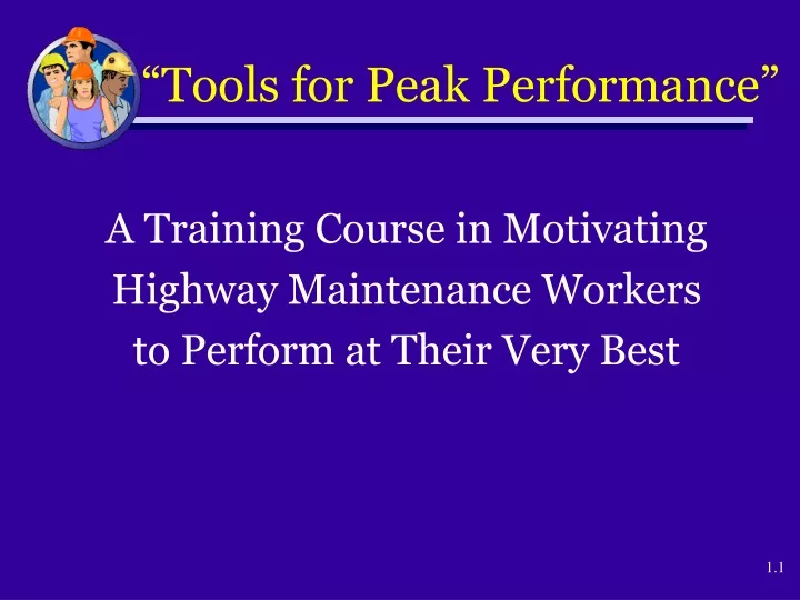 tools for peak performance