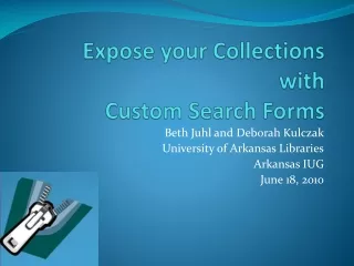 Expose your Collections with  Custom Search Forms