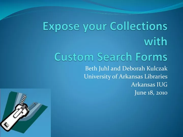 expose your collections with custom search forms