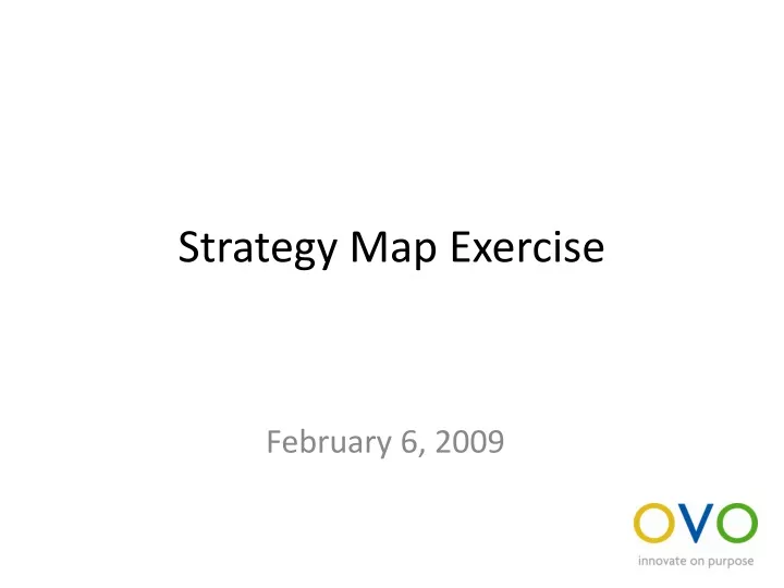 strategy map exercise