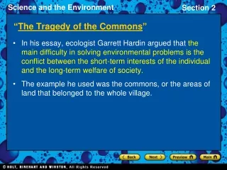 “ The Tragedy of the Commons ”