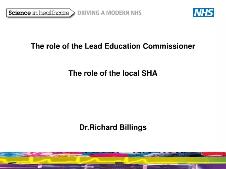 the role of the lead education commissioner