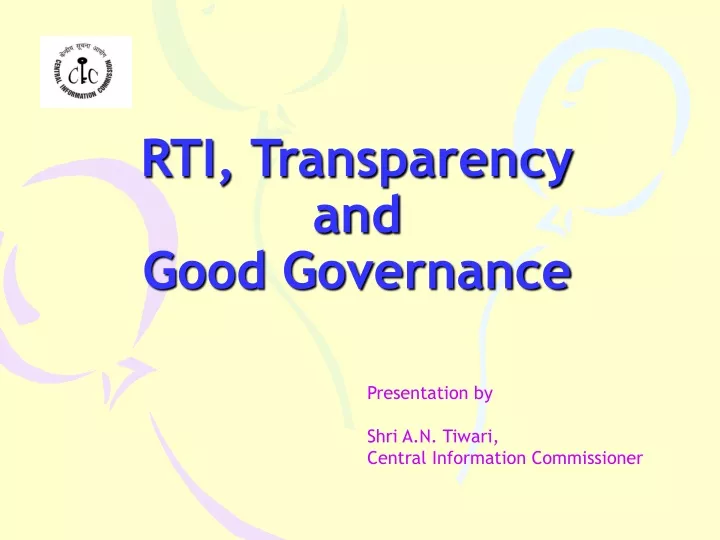 rti transparency and good governance