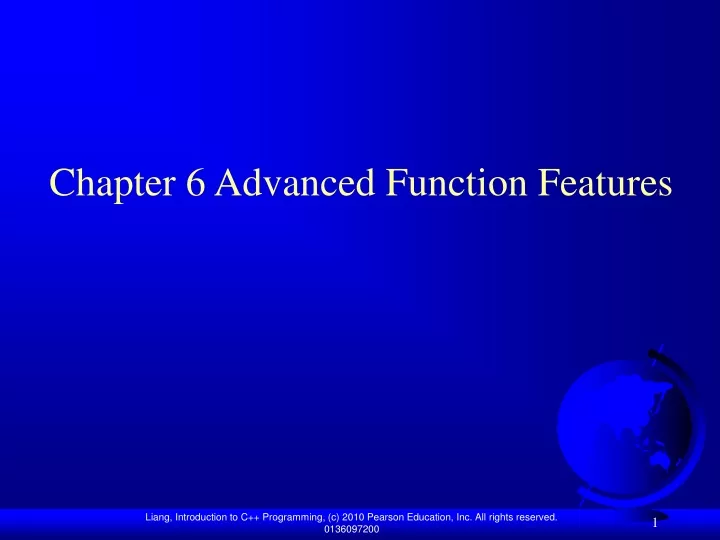 chapter 6 advanced function features