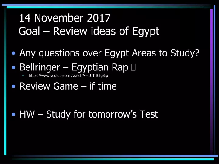 14 november 2017 goal review ideas of egypt
