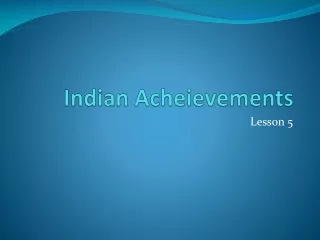 Indian  Acheievements