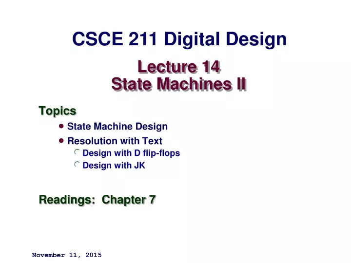 lecture 14 state machines ii