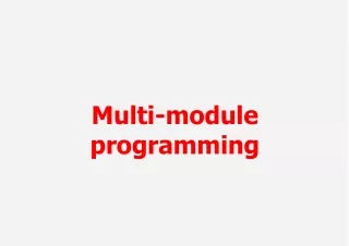 Multi-module programming