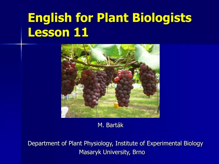 english for plant biologists lesson 11