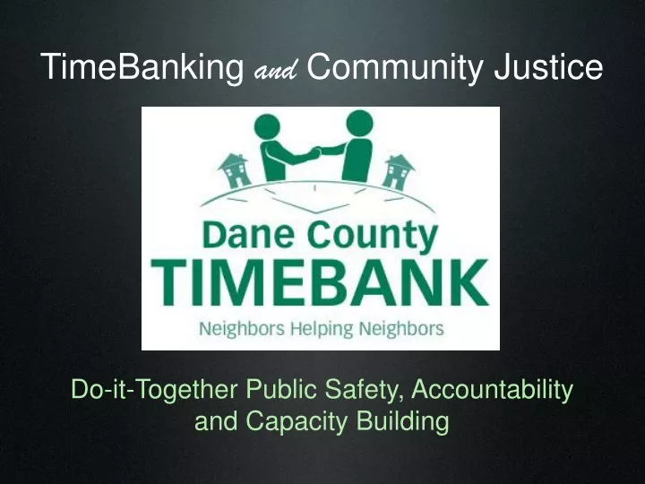 timebanking and community justice
