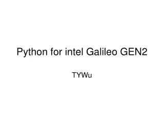 Python for intel Galileo GEN2