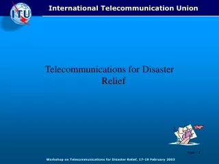 Telecommunications for Disaster Relief