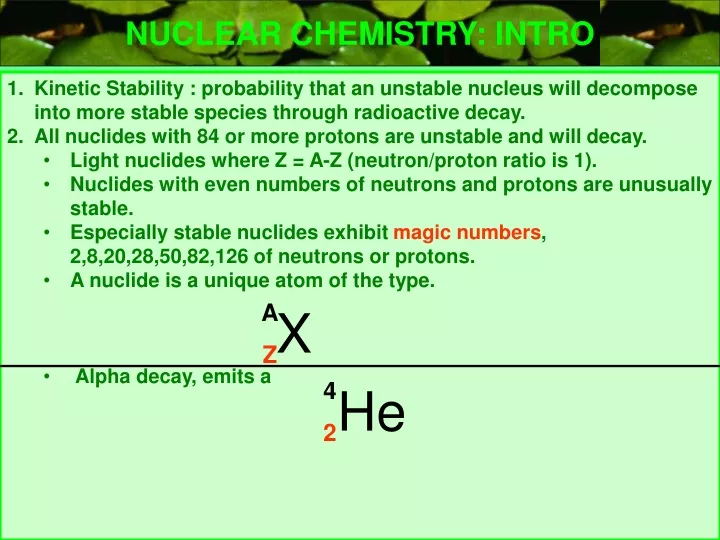 nuclear chemistry intro