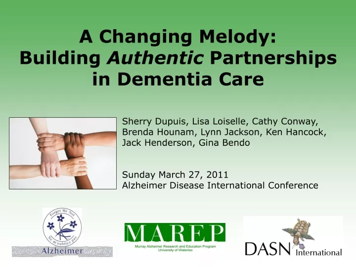 a changing melody building authentic partnerships in dementia care