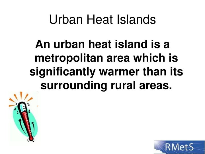 urban heat islands