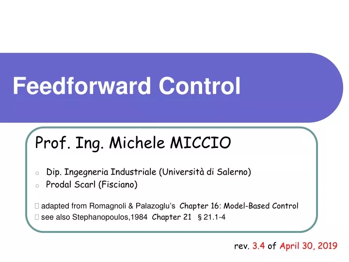 feedforward control