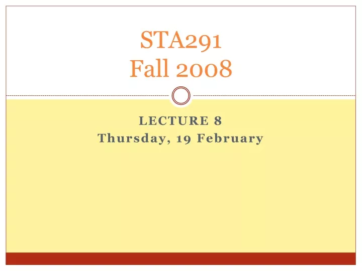 sta291 fall 2008