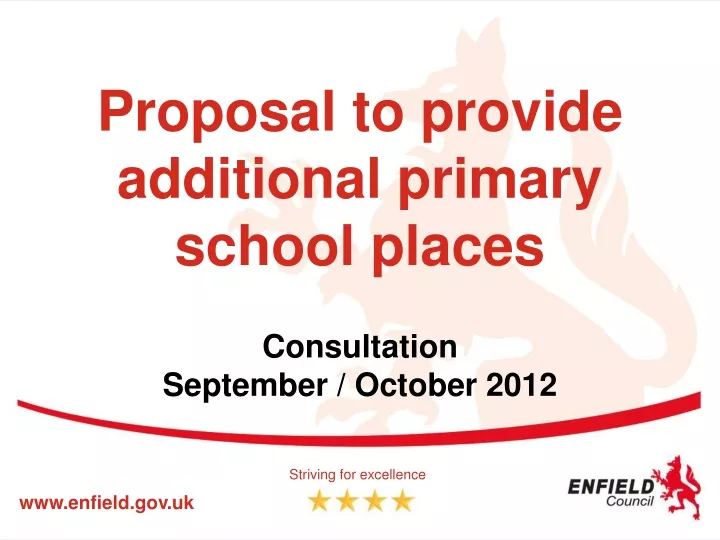 proposal to provide additional primary school