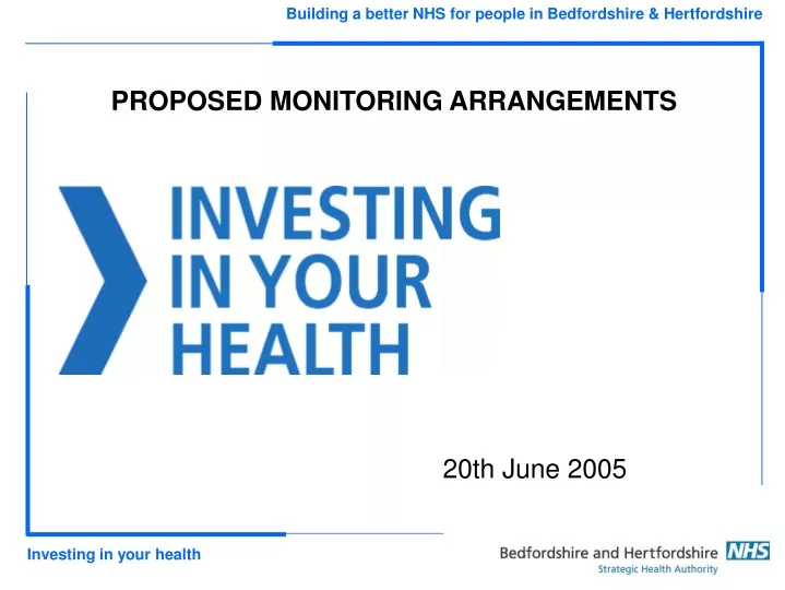 proposed monitoring arrangements