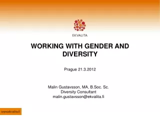 WORKING WITH GENDER AND DIVERSITY