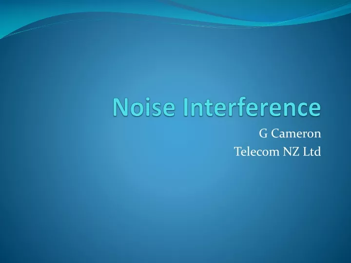 noise interference