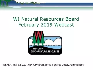 WI Natural Resources Board February 2019 Webcast