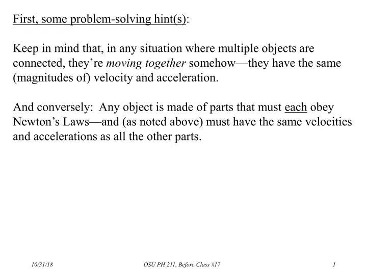 first some problem solving hint s keep in mind