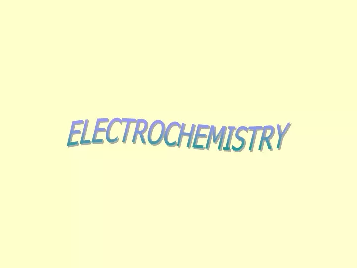 electrochemistry