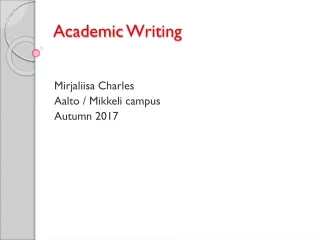 Academic  Writing