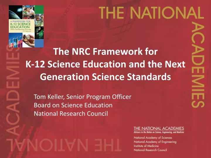 the nrc framework for k 12 science education and the next generation science standards