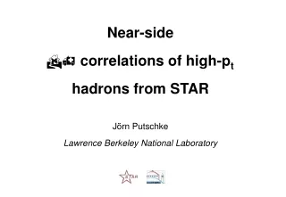 Near-side   correlations of high-p t hadrons from STAR Jörn Putschke