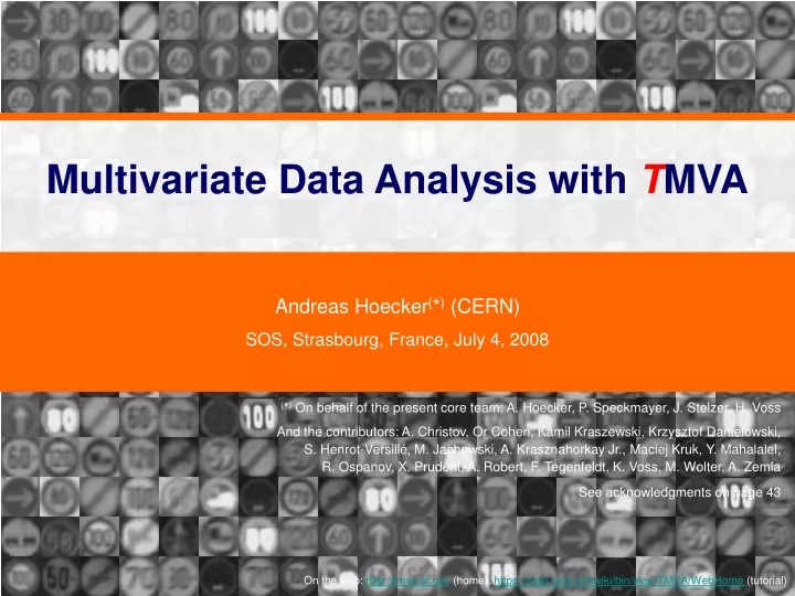 multivariate data analysis with t mva